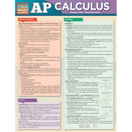 Barcharts BarCharts 9781423214908 AP Calculus Quickstudy Easel 9781423214908